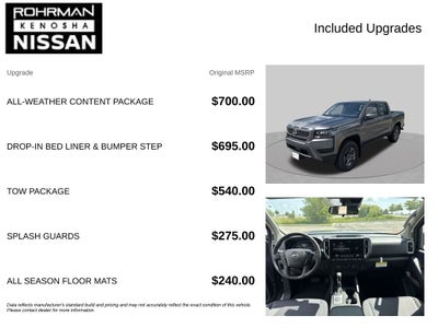 2026 Nissan Frontier SV All-Weather Content Package