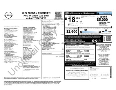2027 Nissan Frontier PRO-4X