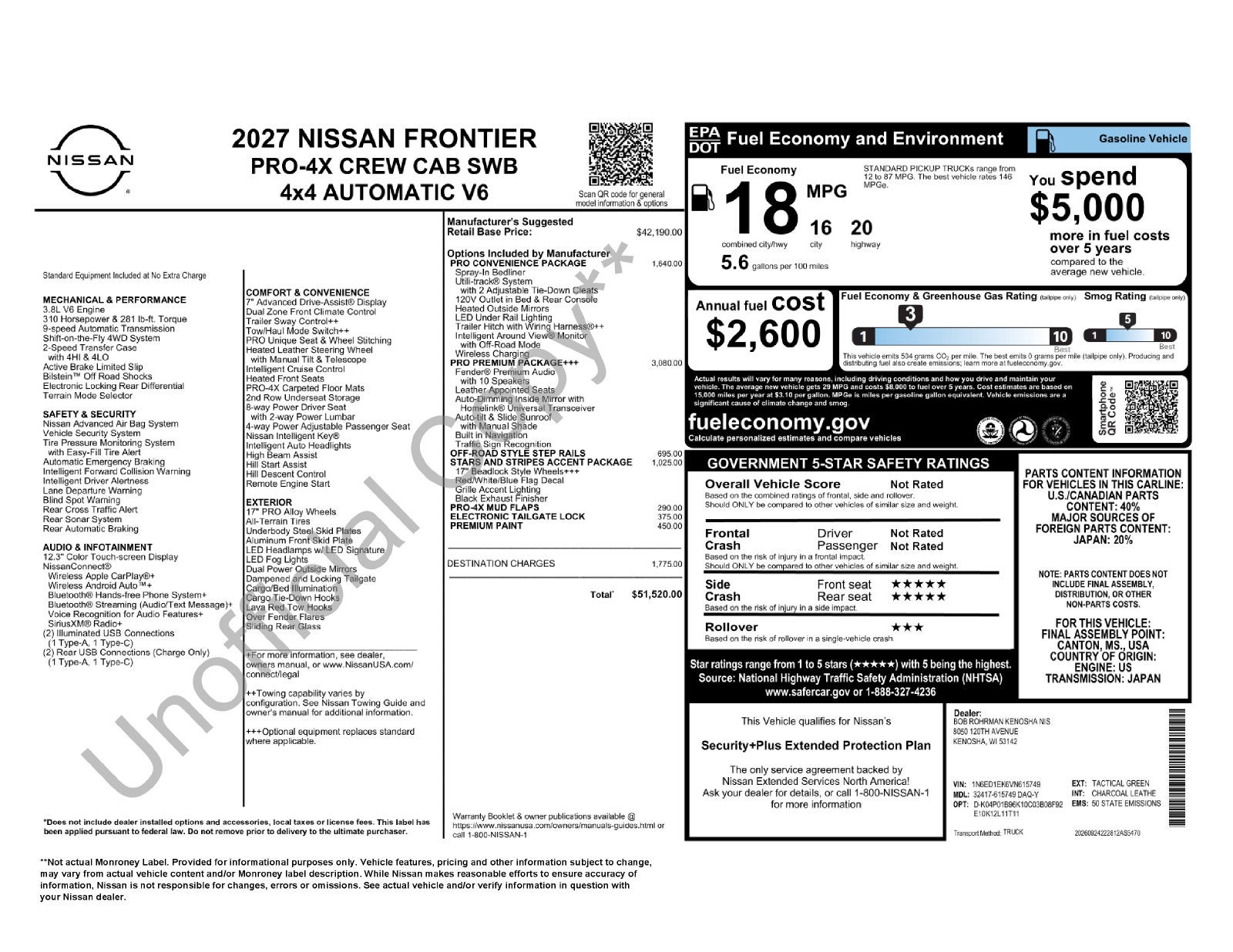 2027 Nissan Frontier PRO-4X