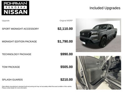 2023 Nissan Frontier SV Midnight Edition Package