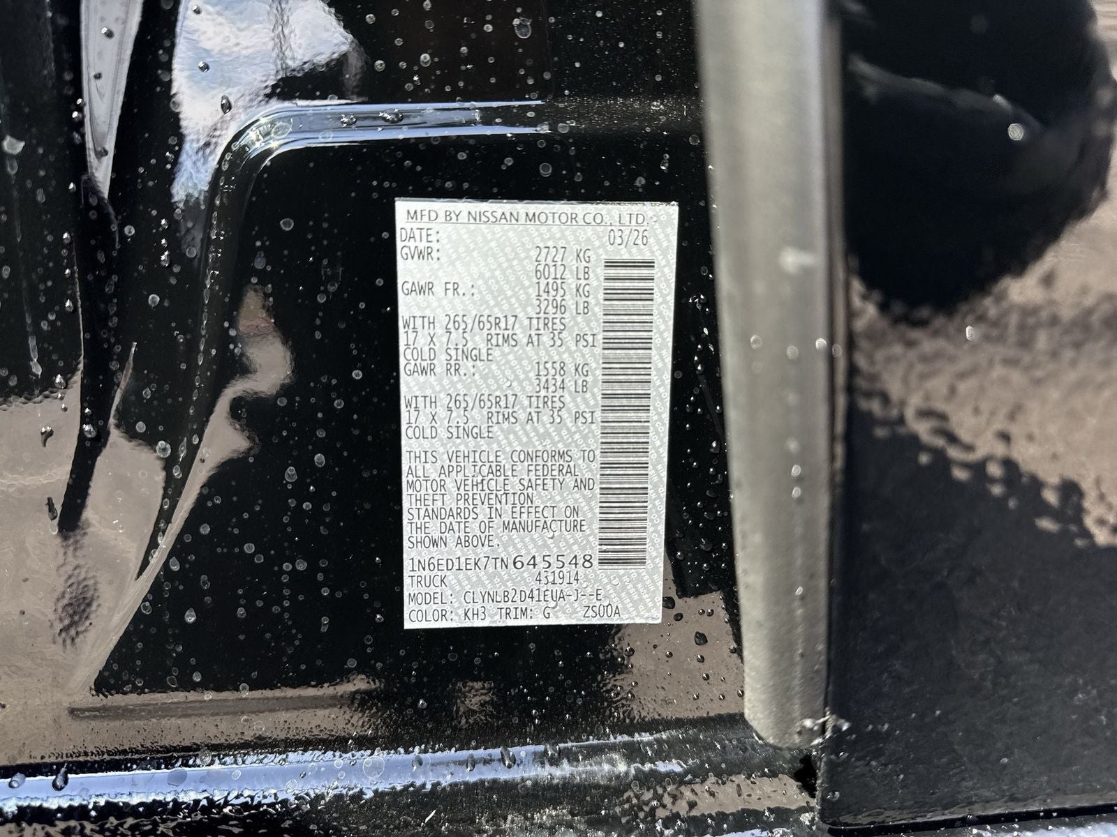 2026 Nissan Frontier SV Dark Armor Package