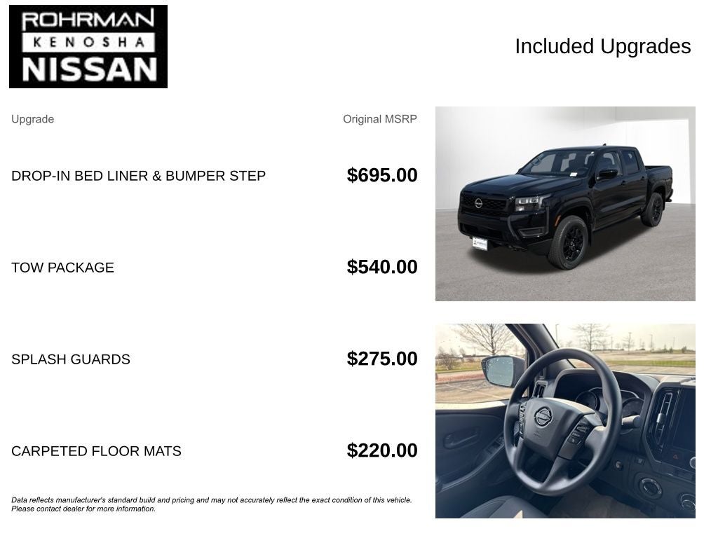 2026 Nissan Frontier SV Dark Armor Package