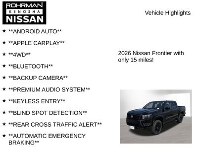 2026 Nissan Frontier SV Dark Armor Package