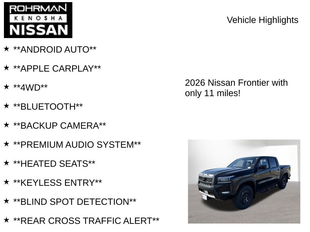 2026 Nissan Frontier PRO-4X