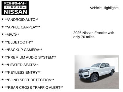 2026 Nissan Frontier SV All Weather Package