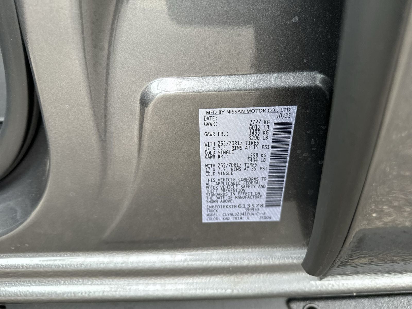 2026 Nissan Frontier PRO-4X Convenience Package