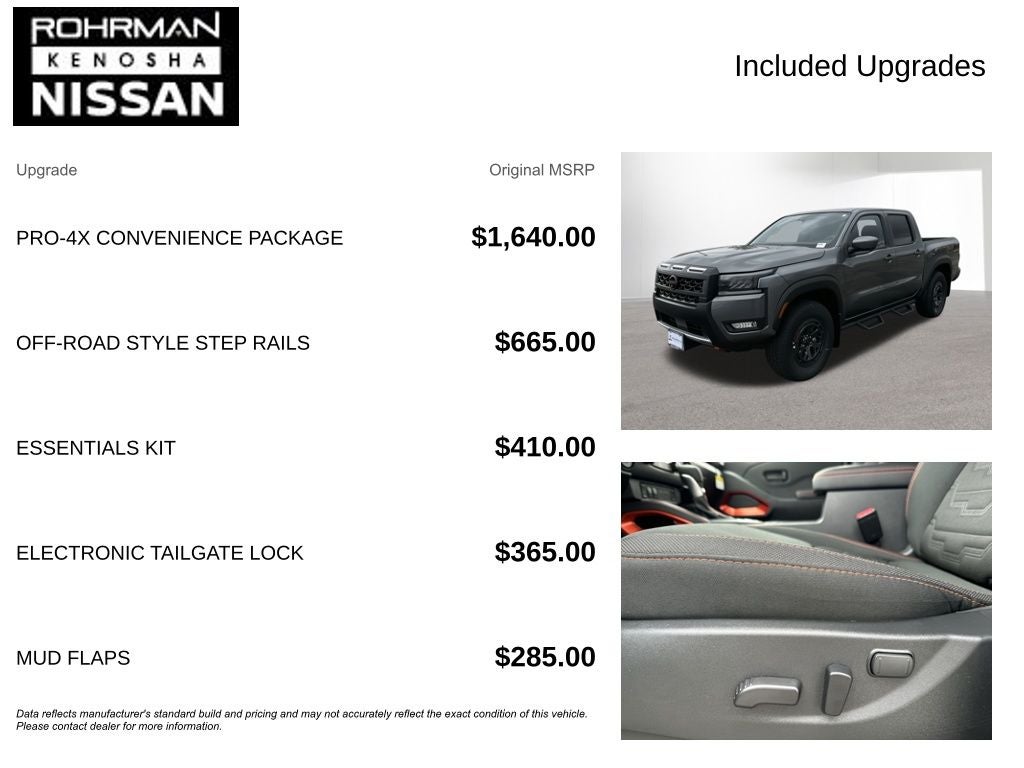 2026 Nissan Frontier PRO-4X Convenience Package