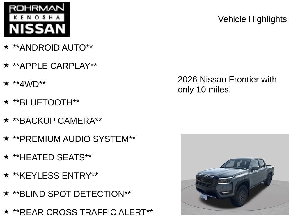 2026 Nissan Frontier PRO-4X