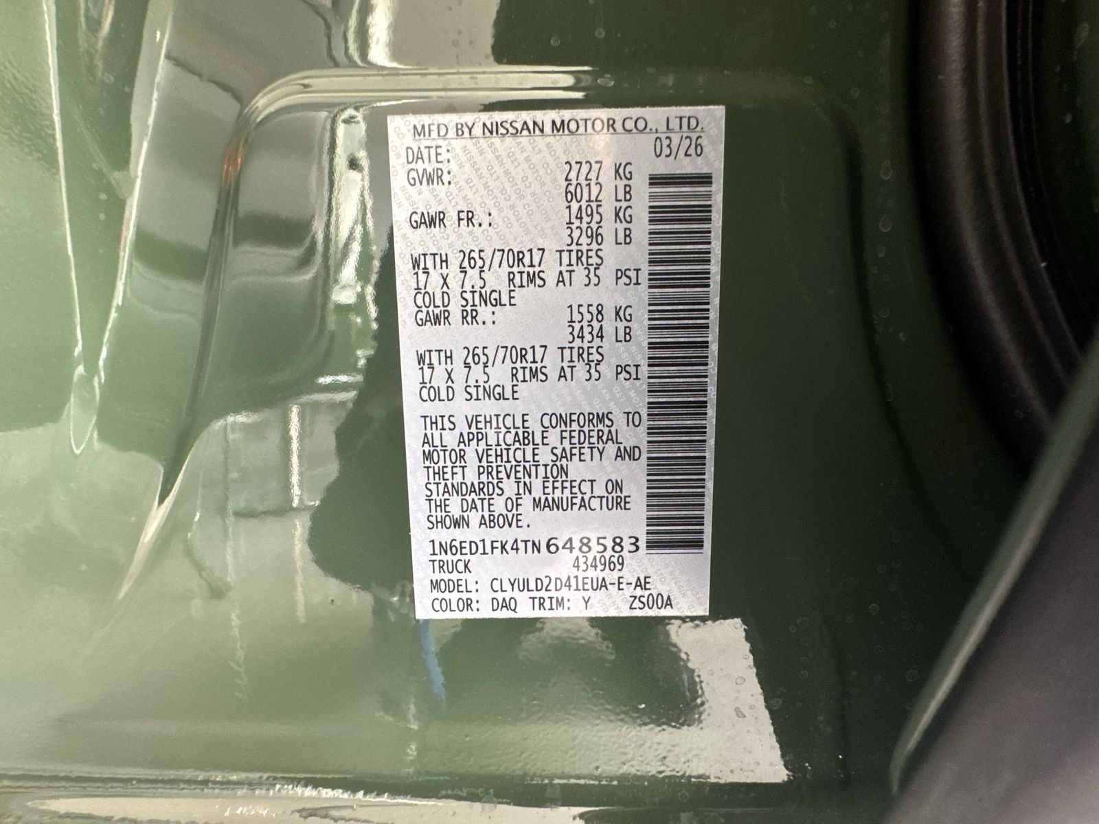 2026 Nissan Frontier PRO-4X Premium Package