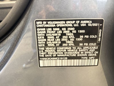 2021 Volkswagen Atlas Cross Sport 2.0T S