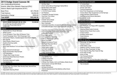 2015 Dodge Grand Caravan SE