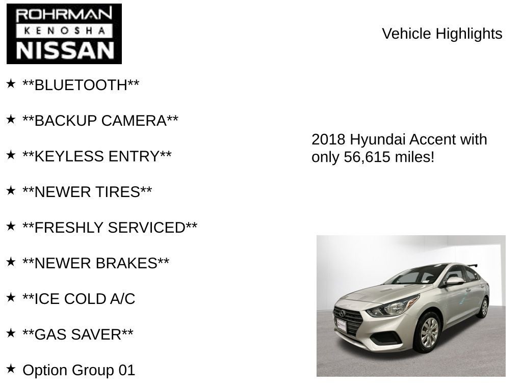 2018 Hyundai Accent SE