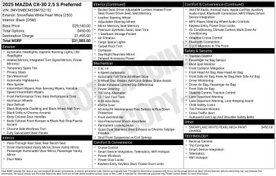 2025 Mazda Mazda CX-30 2.5 S Preferred Package