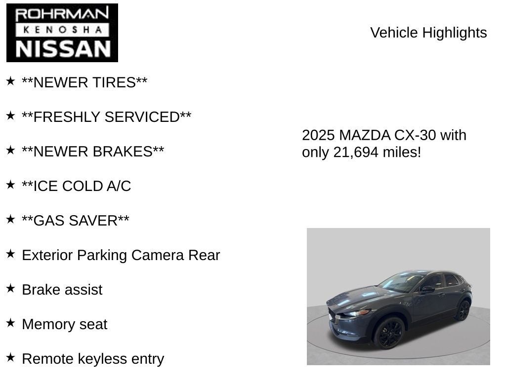 2025 Mazda Mazda CX-30 2.5 S Carbon Edition