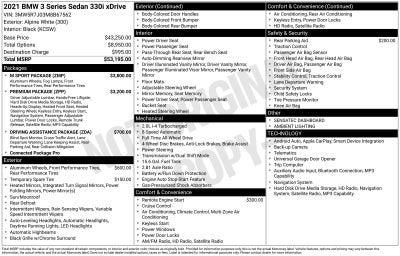 2021 BMW 3 Series 330i xDrive