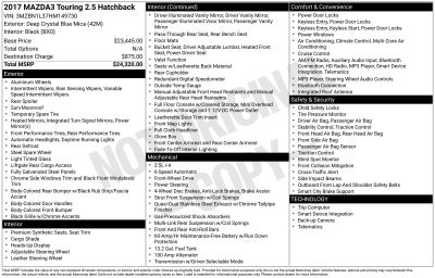 2017 Mazda Mazda3 Touring 2.5