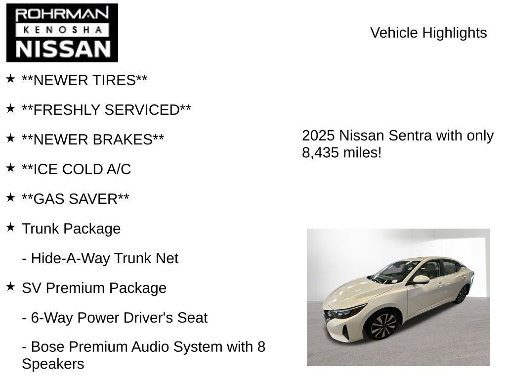 2025 Nissan Sentra SV