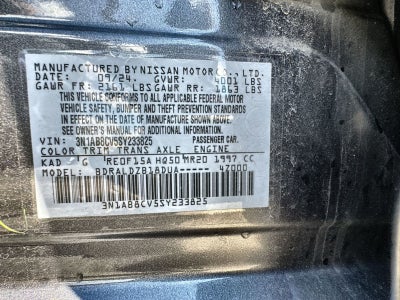 2025 Nissan Sentra SV