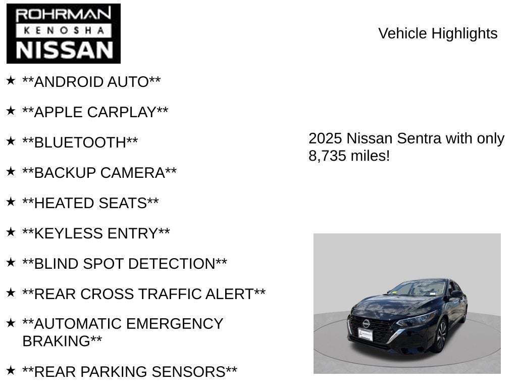 2025 Nissan Sentra SV