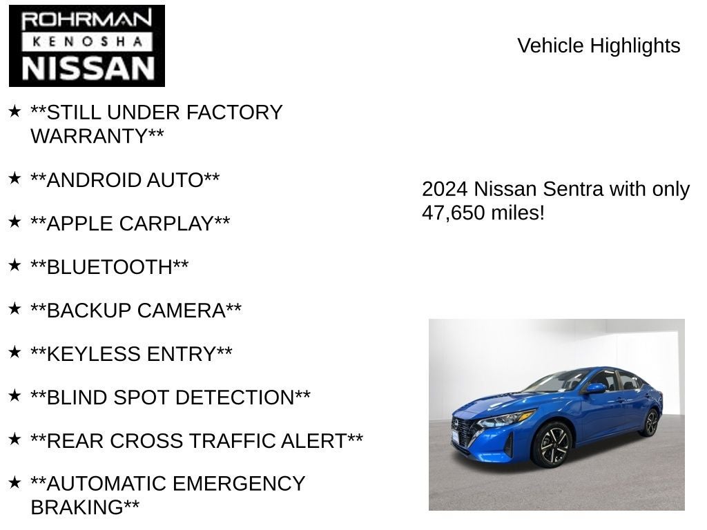 2024 Nissan Sentra SV