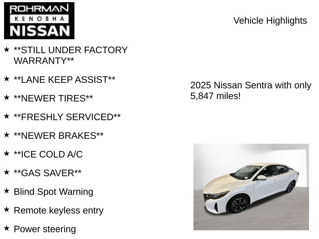 2025 Nissan Sentra SV