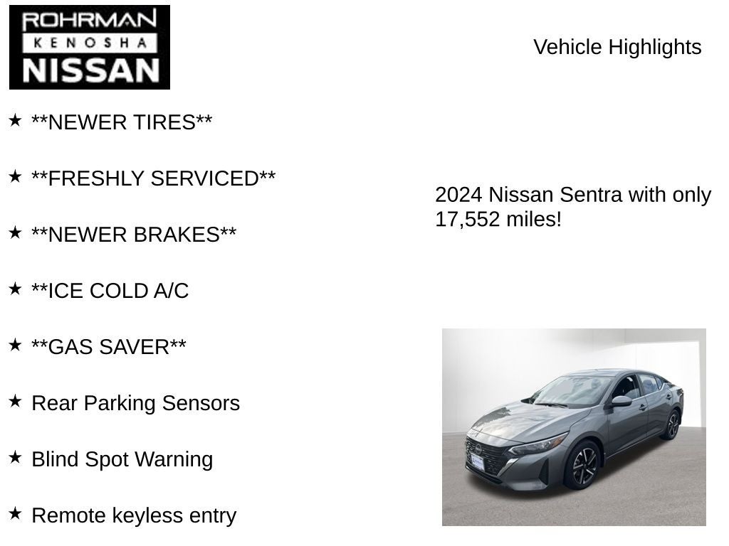 2024 Nissan Sentra SV