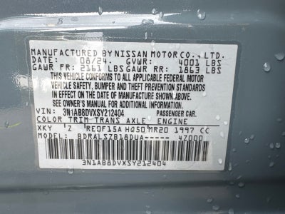 2025 Nissan Sentra SR