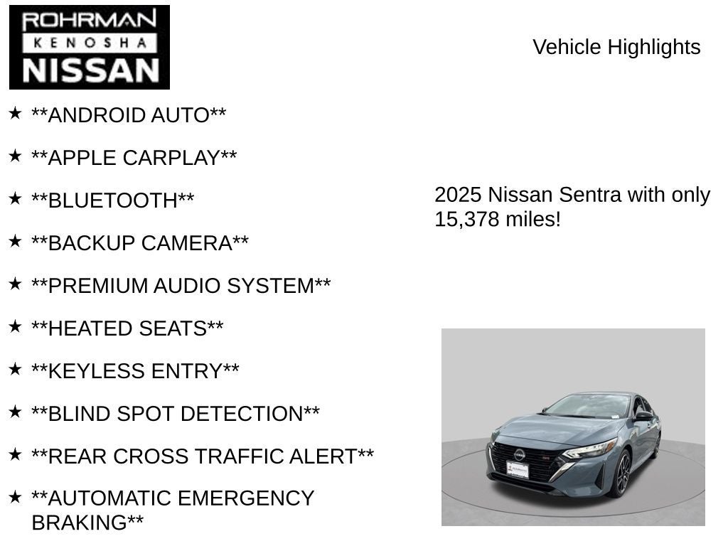 2025 Nissan Sentra SR
