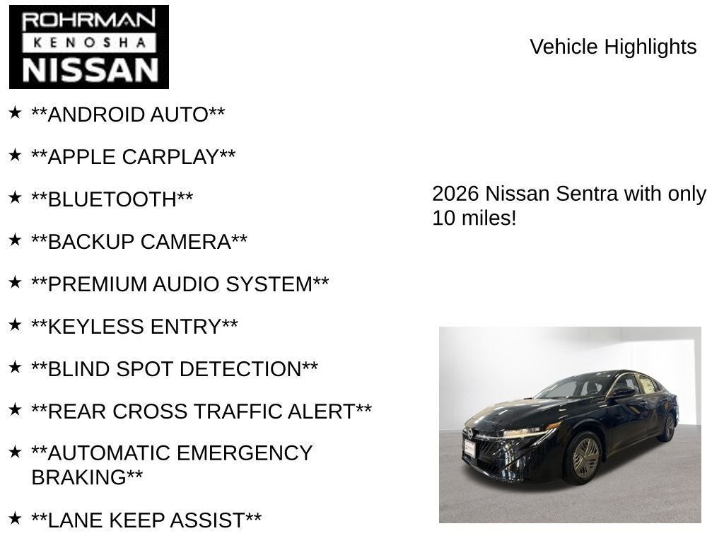 2026 Nissan Sentra S