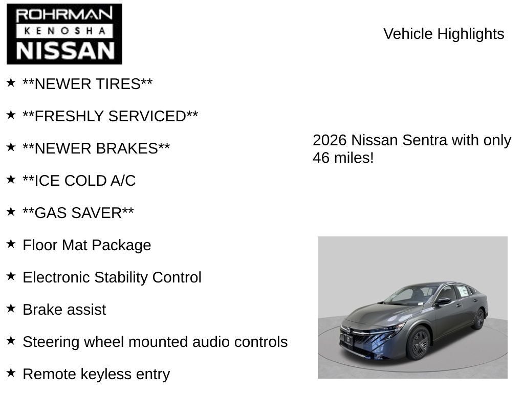 2026 Nissan Sentra S