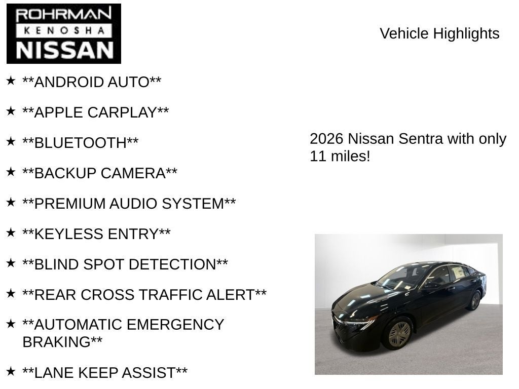 2026 Nissan Sentra S