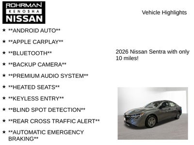 2026 Nissan Sentra S Cold Weather Package