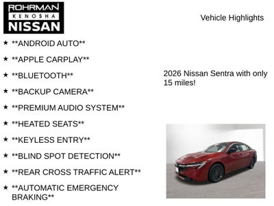 2026 Nissan Sentra SV Convenience Package