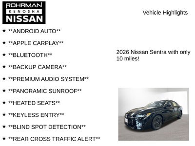 2026 Nissan Sentra SV Convenience Package