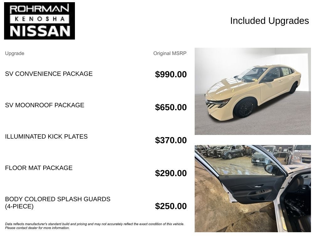 2026 Nissan Sentra SV Convivence Package