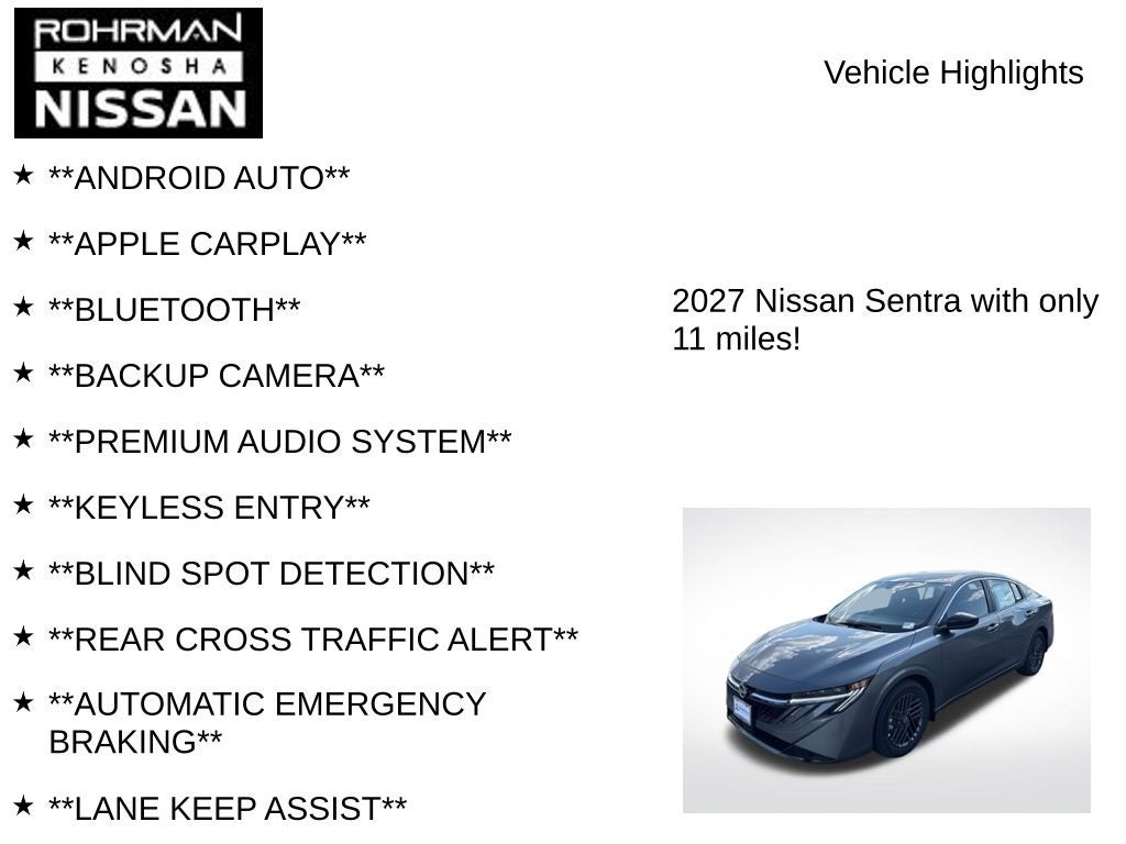 2027 Nissan Sentra SV