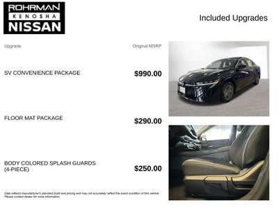 2026 Nissan Sentra SV Convenience Package