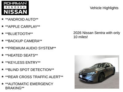 2026 Nissan Sentra SV Convenience Package