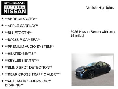 2026 Nissan Sentra SV Convenience Package