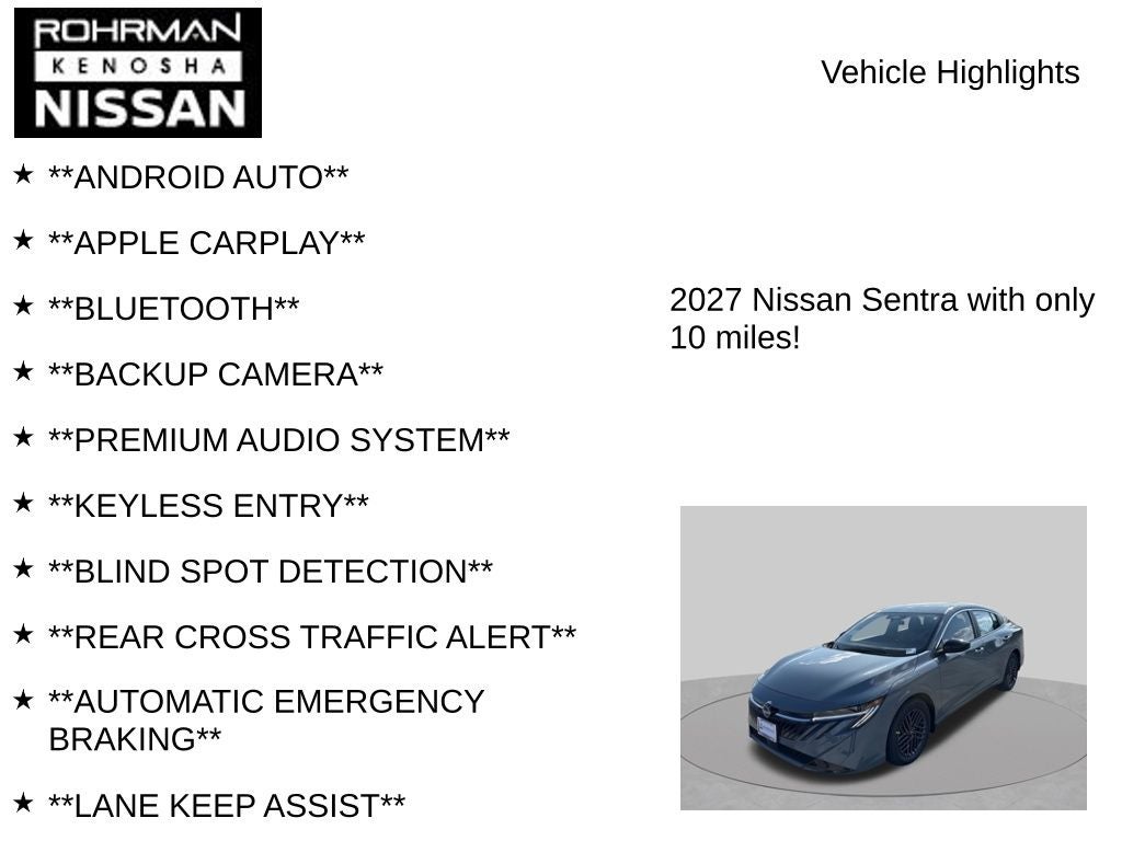 2027 Nissan Sentra SV