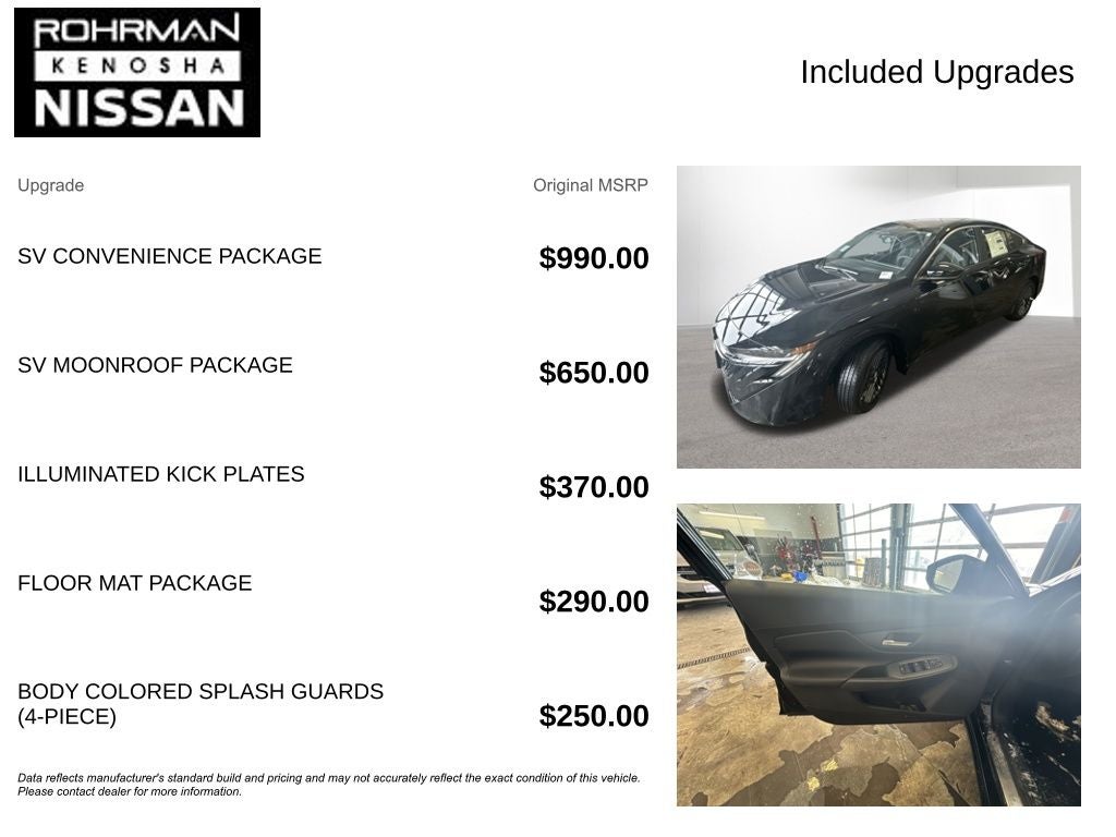 2026 Nissan Sentra SV Convenience Package