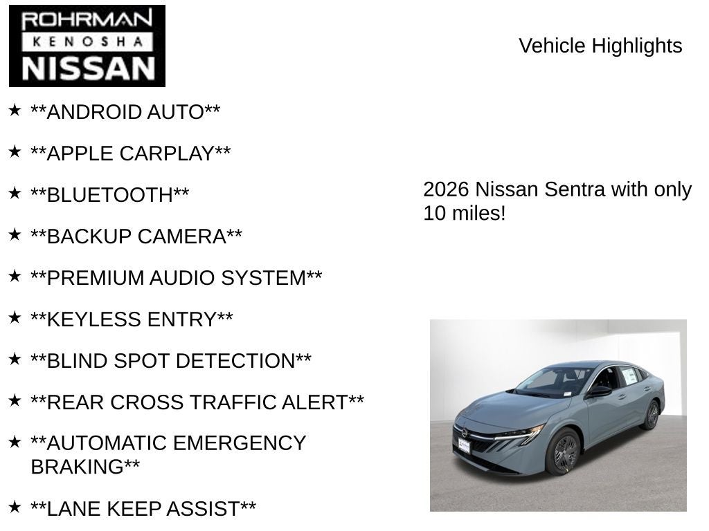 2026 Nissan Sentra SV