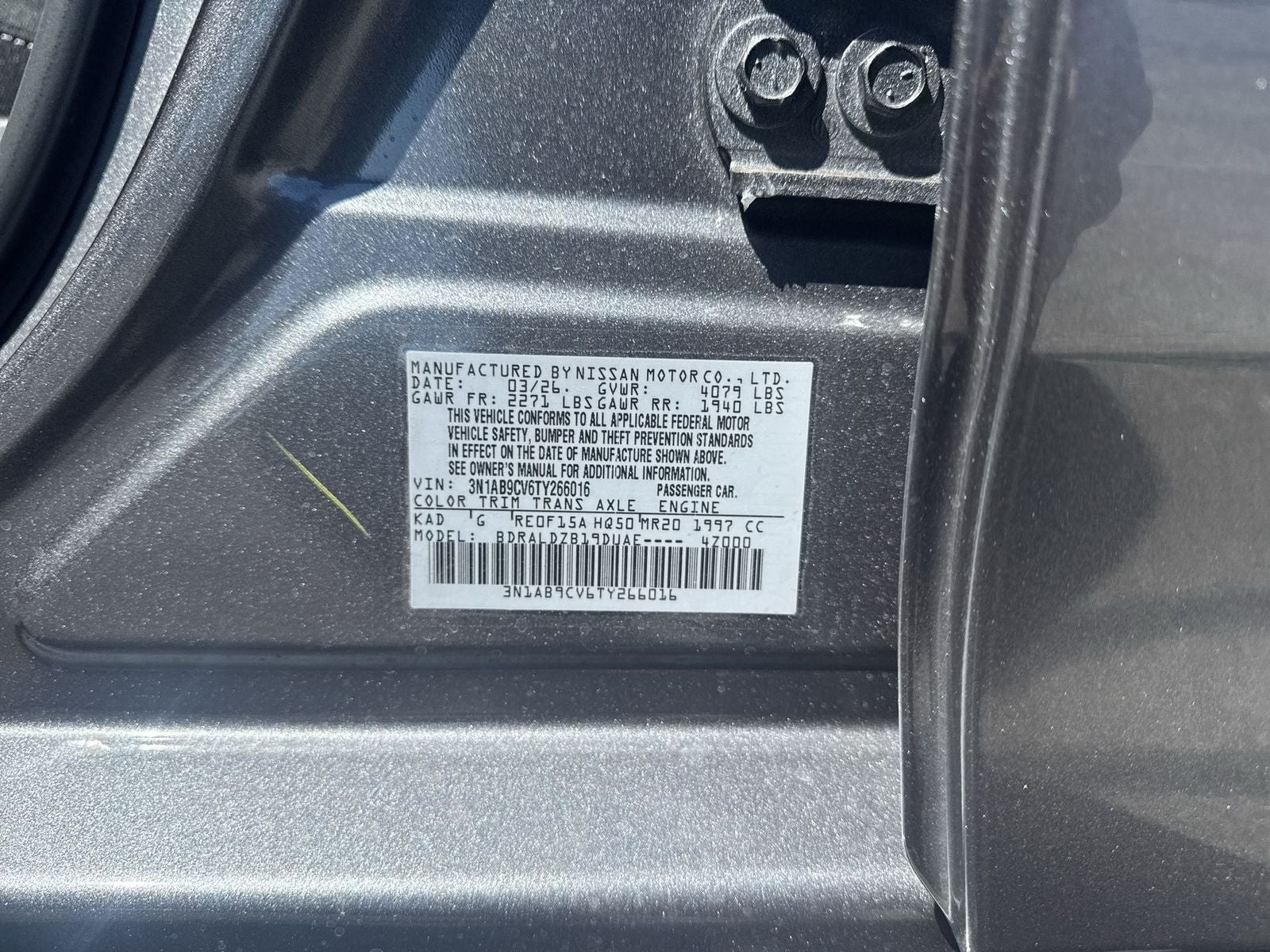 2026 Nissan Sentra SV Convenience Package