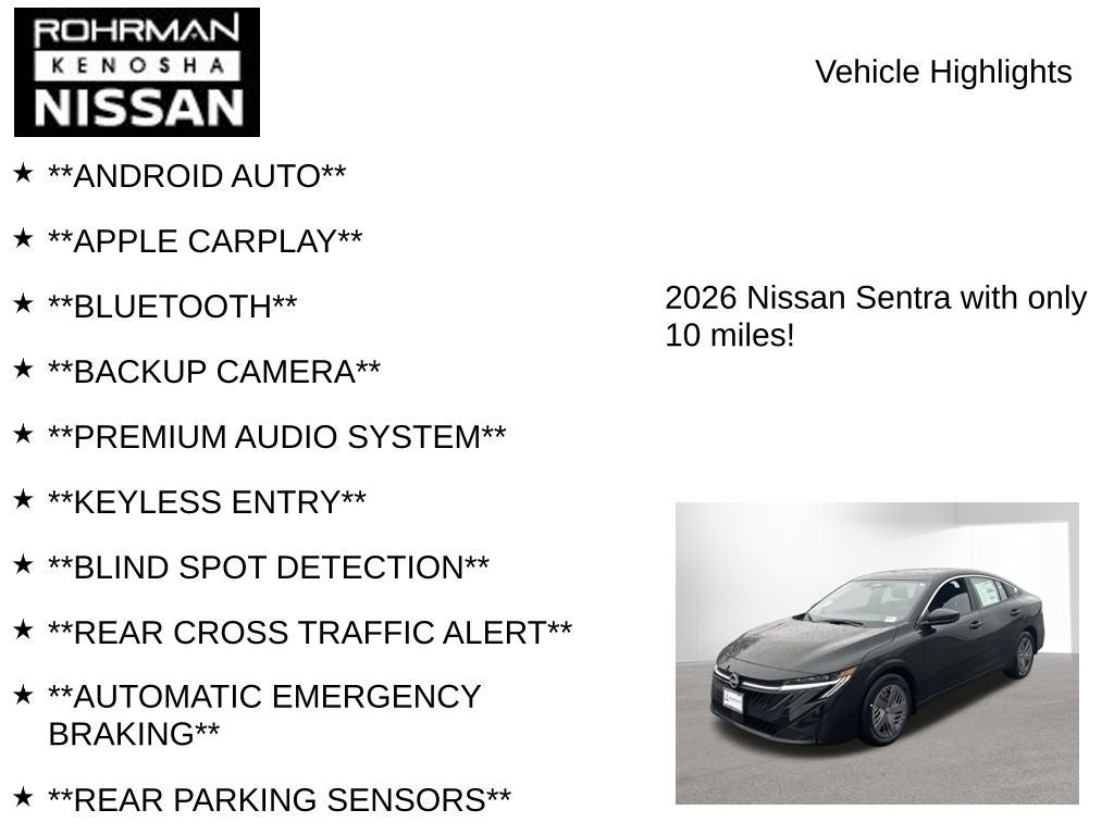 2026 Nissan Sentra SV