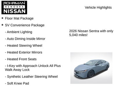 2026 Nissan Sentra SV