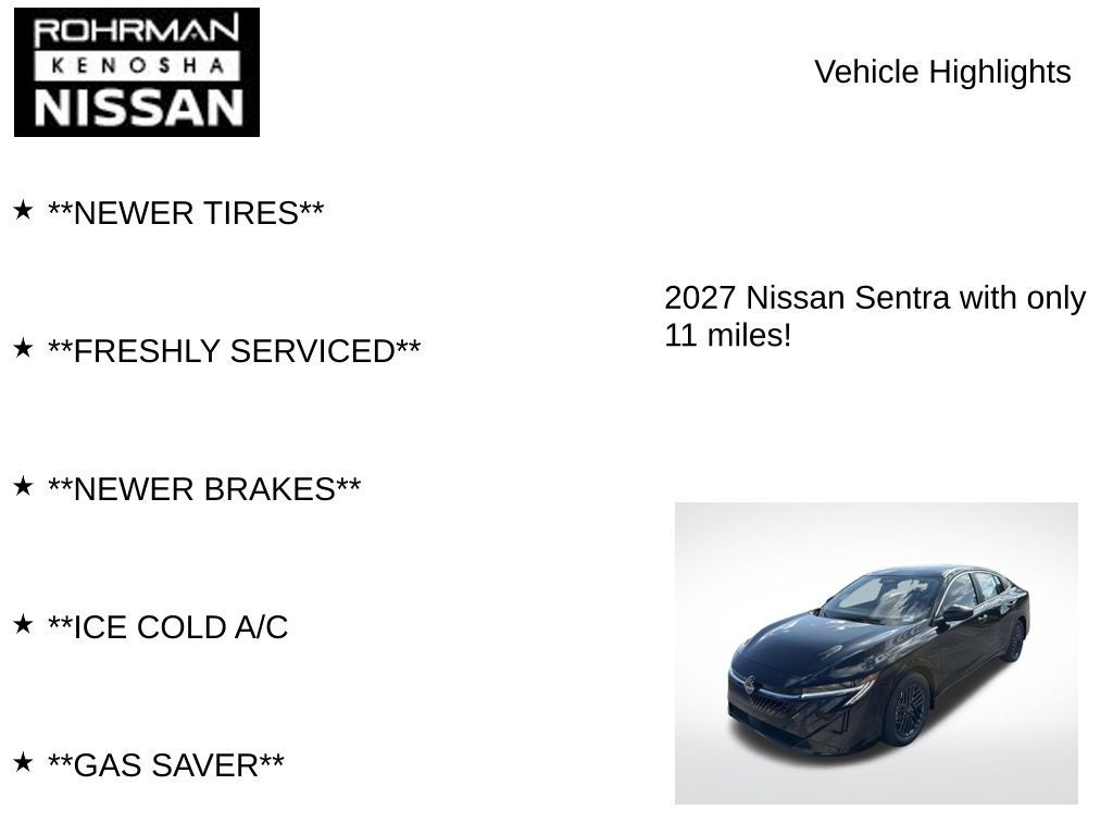 2027 Nissan Sentra SV