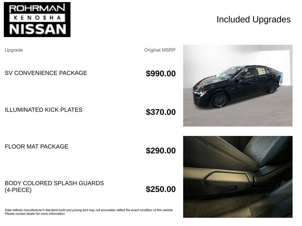 2026 Nissan Sentra SV Convenience Package