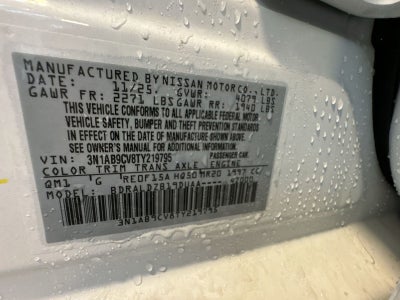 2026 Nissan Sentra SV