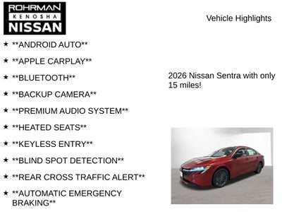 2026 Nissan Sentra SV Convenience Package
