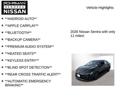 2026 Nissan Sentra SV Convenience Package